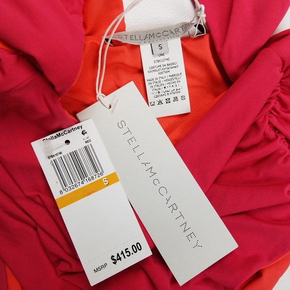 Stella McCartney Tie Front Pink One Piece Swimsuit - Picture 5 of 10